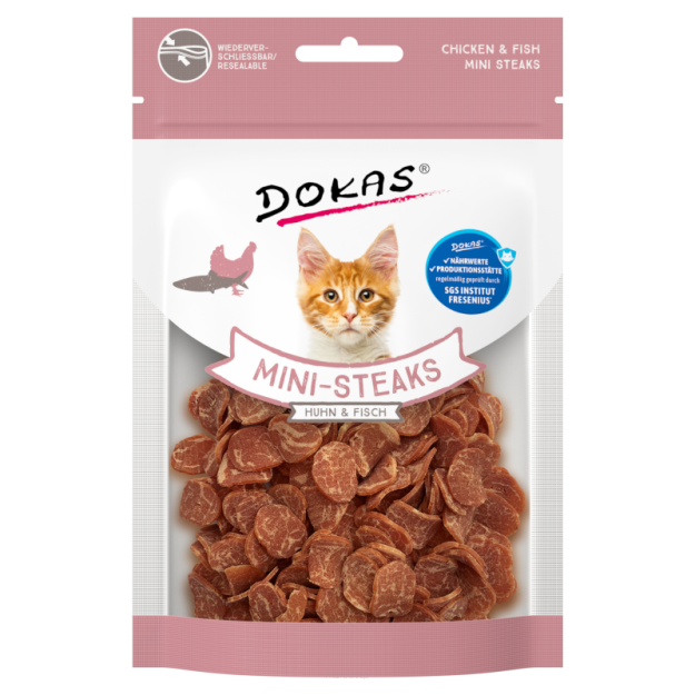 DOKAS MINI STEAKS dla kota 25g